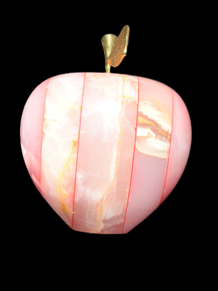 Afghan Jade Onyx hand-carved Apple 72*88mm 597g Rocks and Things Store