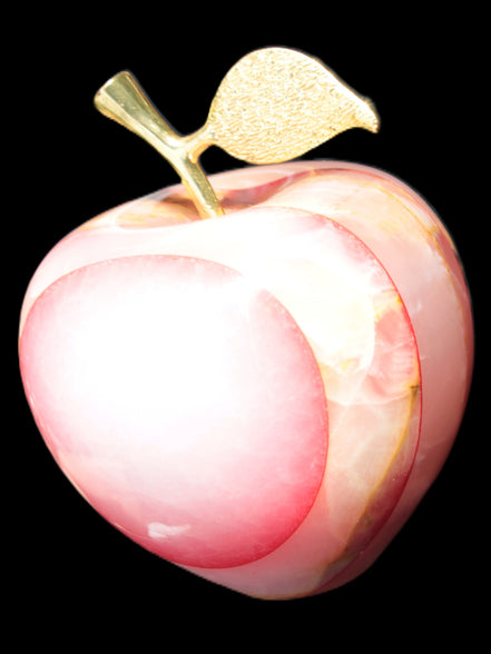 Afghan Jade Onyx hand-carved Apple 72*88mm 597g Rocks and Things Store