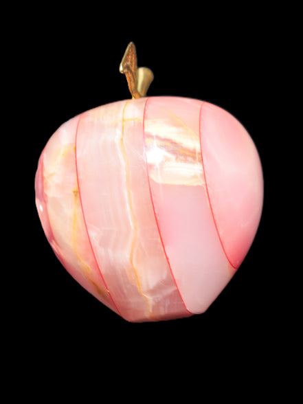 Afghan Jade Onyx hand-carved Apple 72*88mm 597g Rocks and Things Store