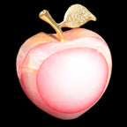 Afghan Jade Onyx hand-carved Apple 72*88mm 597g Rocks and Things Store