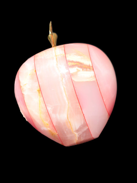 Afghan Jade Onyx hand-carved Apple 72*88mm 597g Rocks and Things Store