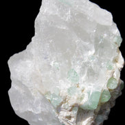 Green Tourmaline on Quartz from Skardu, Pakistan 63*24*43mm 90.8g in sunlight - Rocks and Things Store