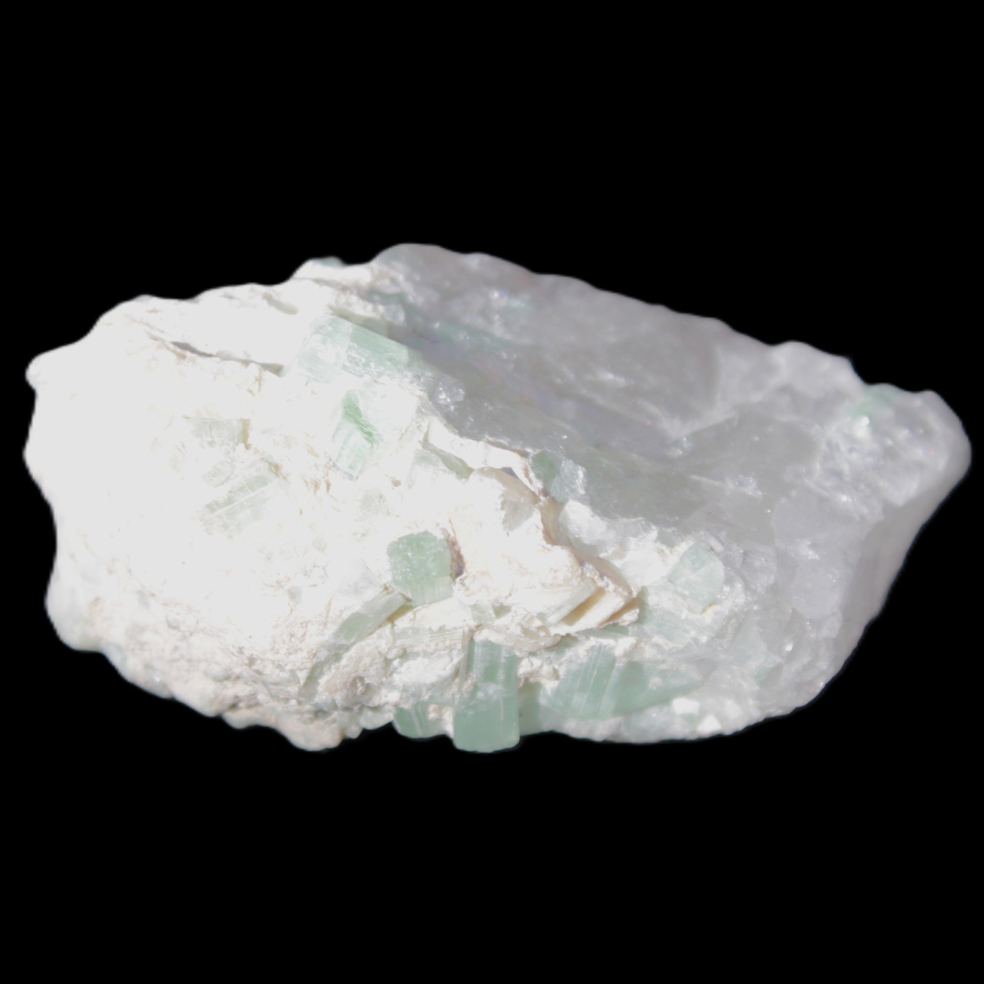 Green Tourmaline in Quartz 90.8g Rocks and Things Store