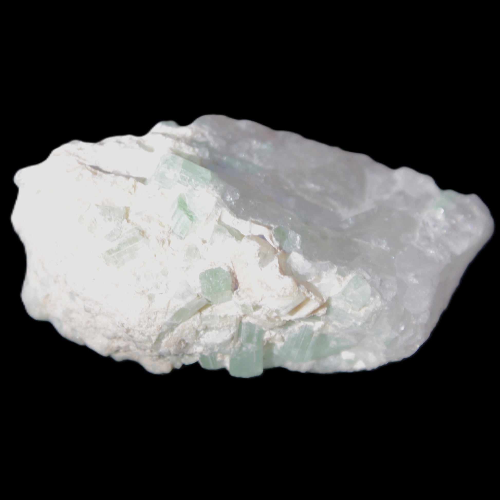 Green Tourmaline in Quartz 90.8g Rocks and Things Store