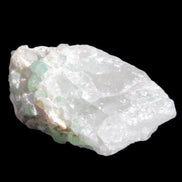 Green Tourmaline on Quartz from Skardu, Pakistan 63*24*43mm 90.8g in sunlight - Rocks and Things Store