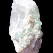 Green Tourmaline on Quartz from Skardu, Pakistan 63*24*43mm 90.8g in sunlight - Rocks and Things Store