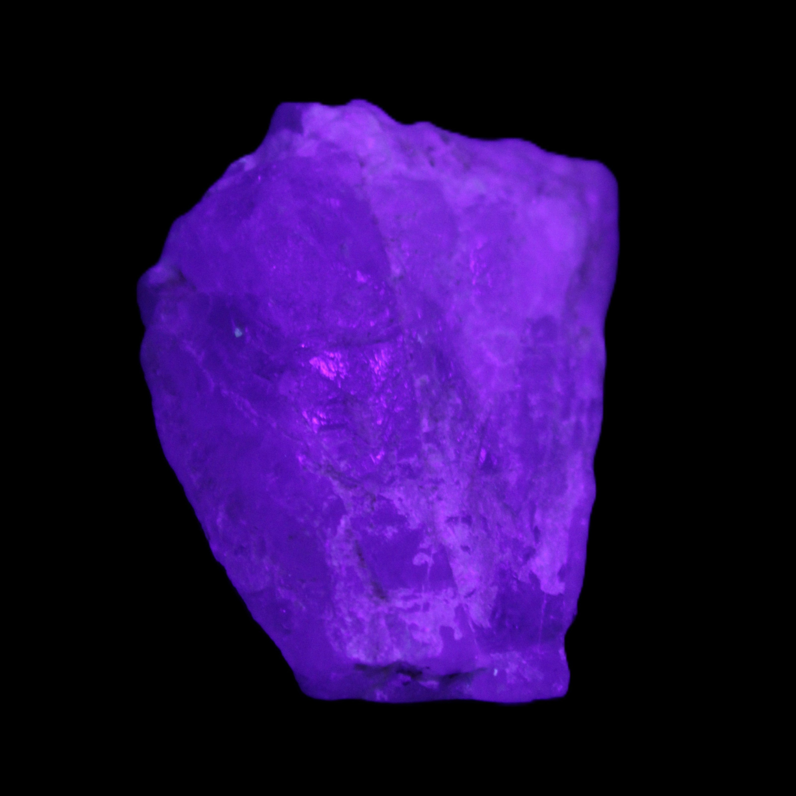 Blue Aquamarine 43*31*18mm 150ct 30g in UV light - Rocks and Things Store