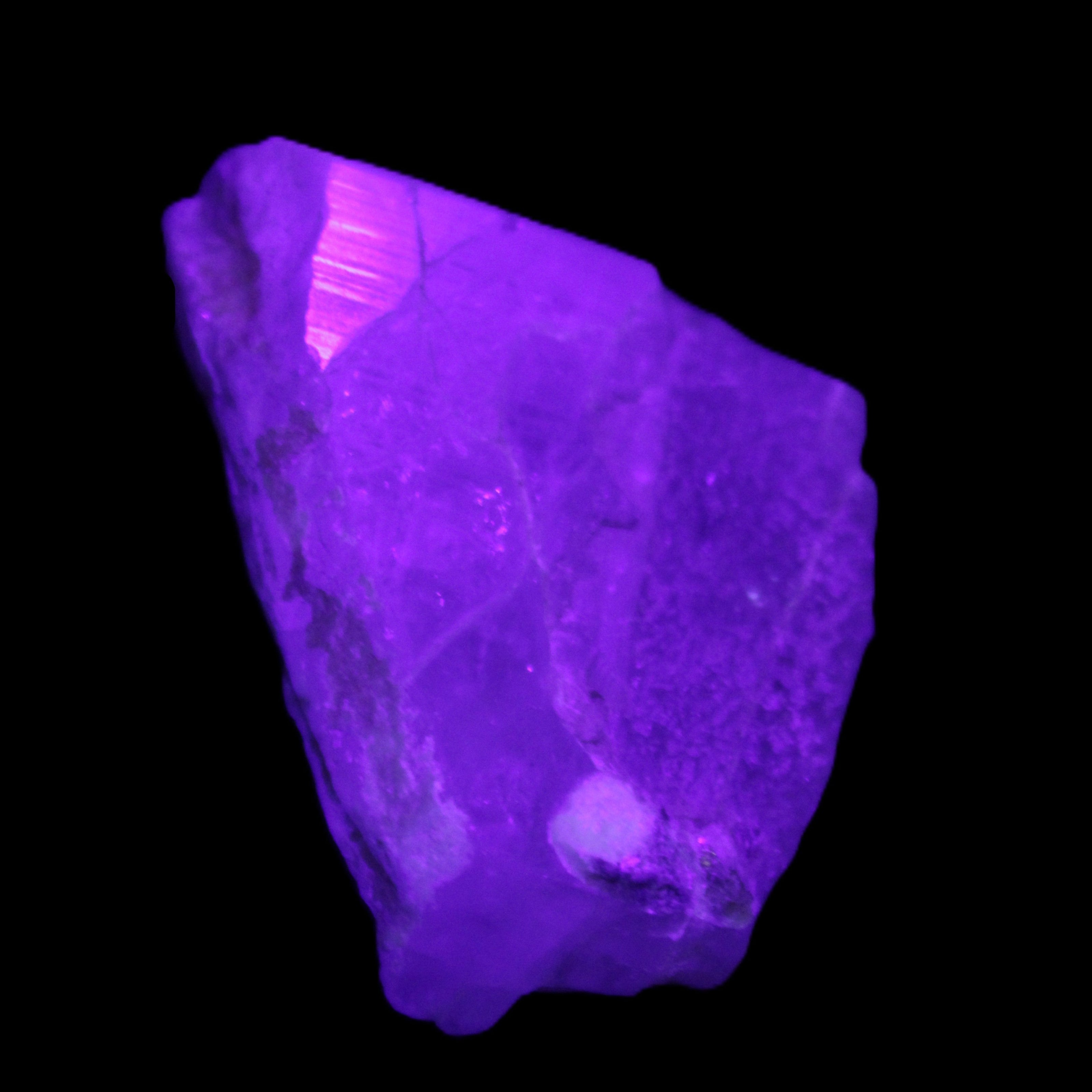 Blue Aquamarine 43*31*18mm 150ct 30g in UV light - Rocks and Things Store