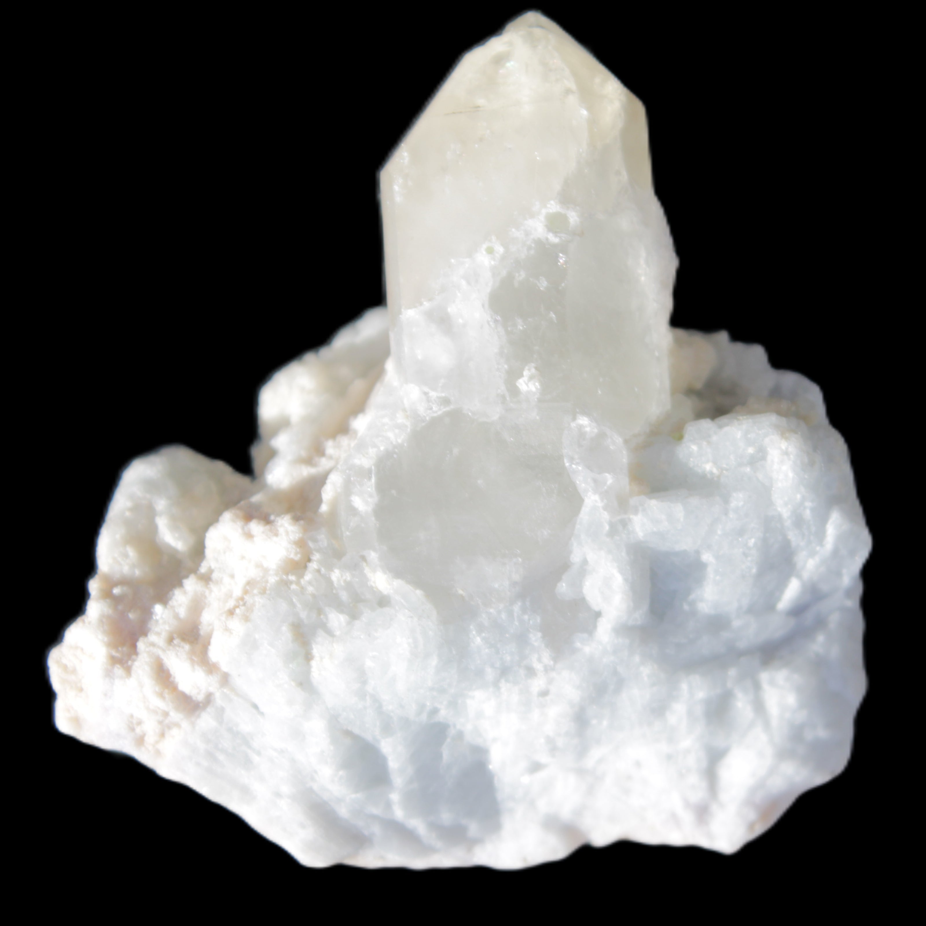 Green tourmaline with Quartz 61.8g in sunlight - Rocks and Things Store