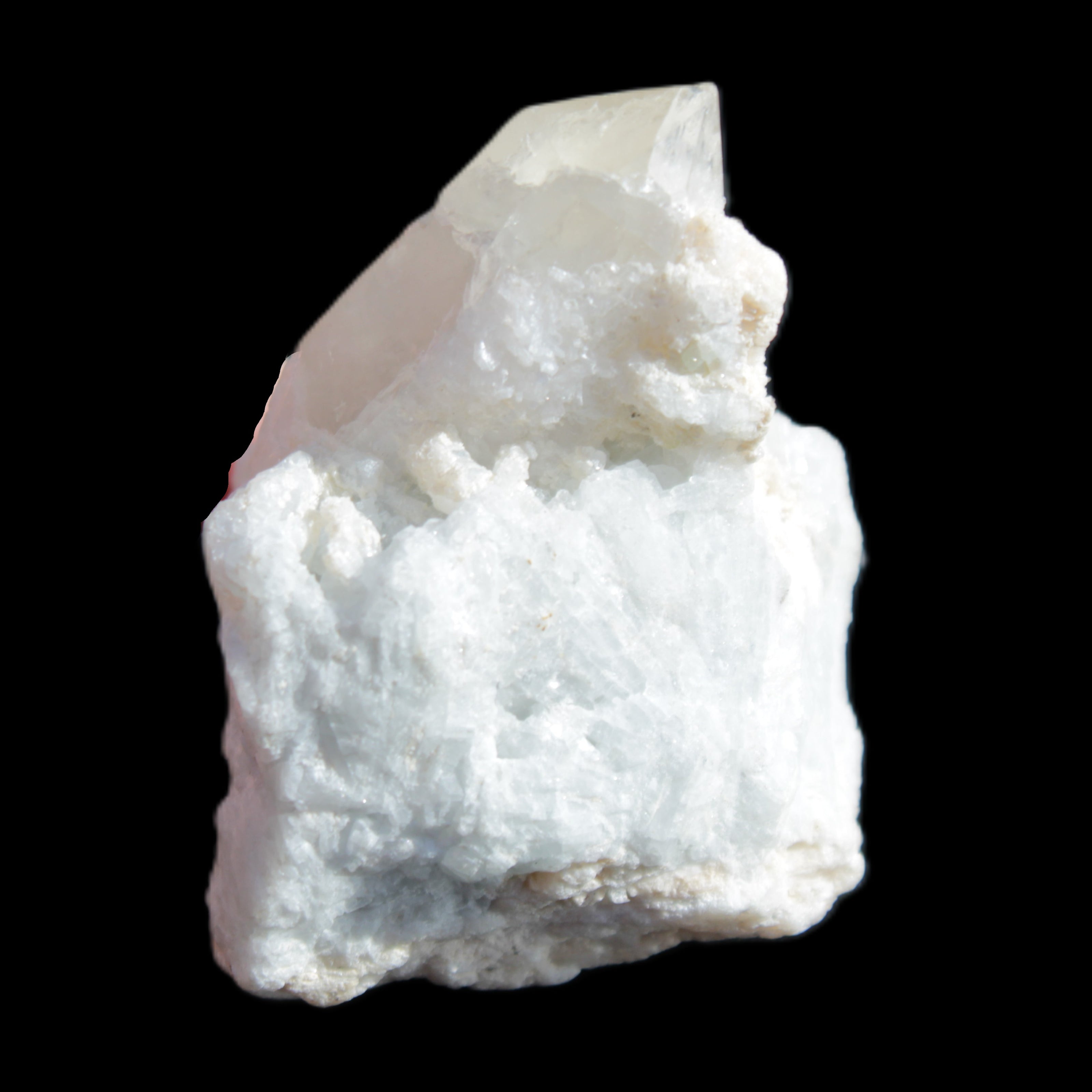 Green tourmaline with Quartz 61.8g in sunlight - Rocks and Things Store