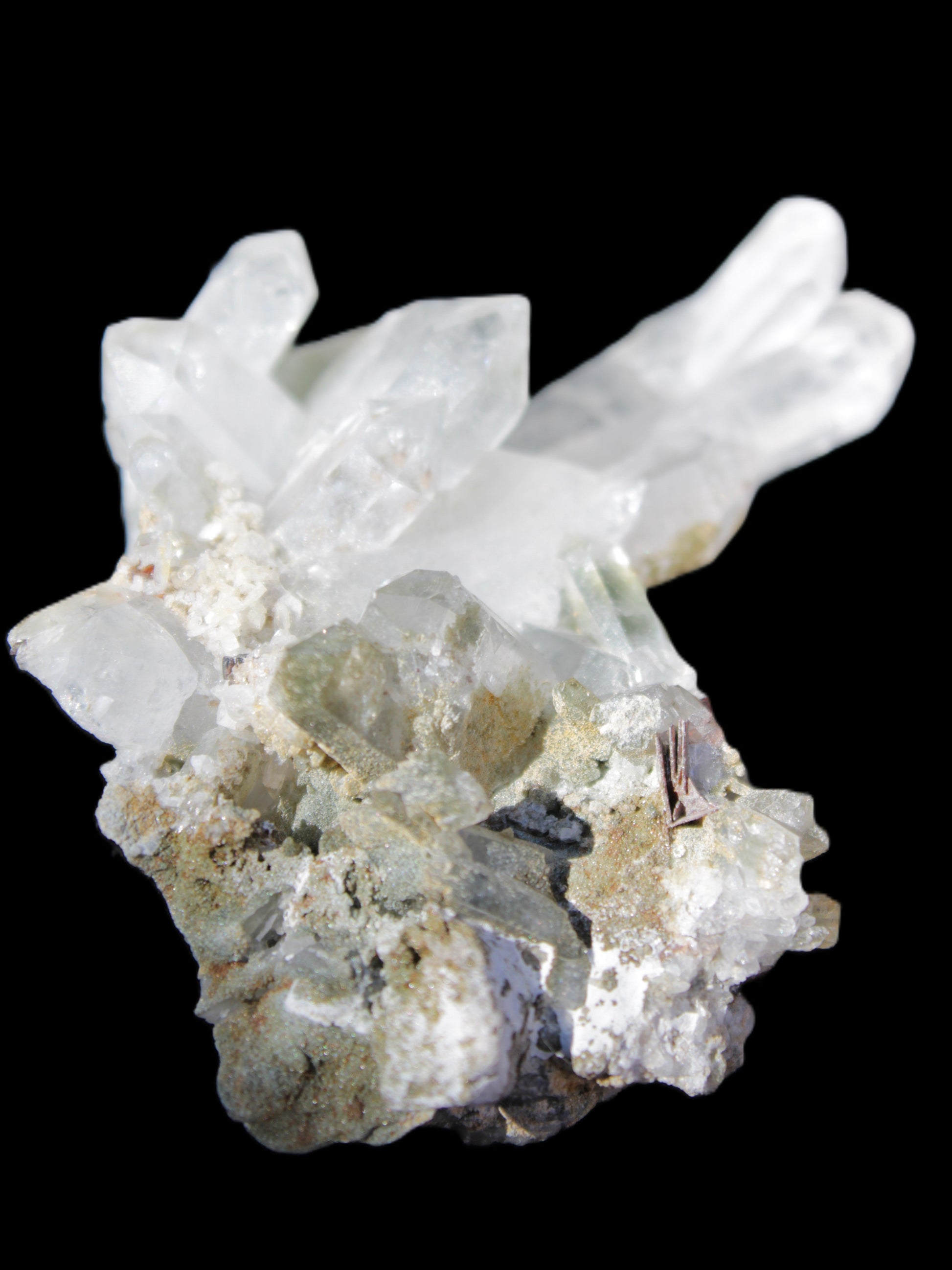 Complex Quartz cluster 60*60*24mm 50g in sunlight - Rocks and Things Store