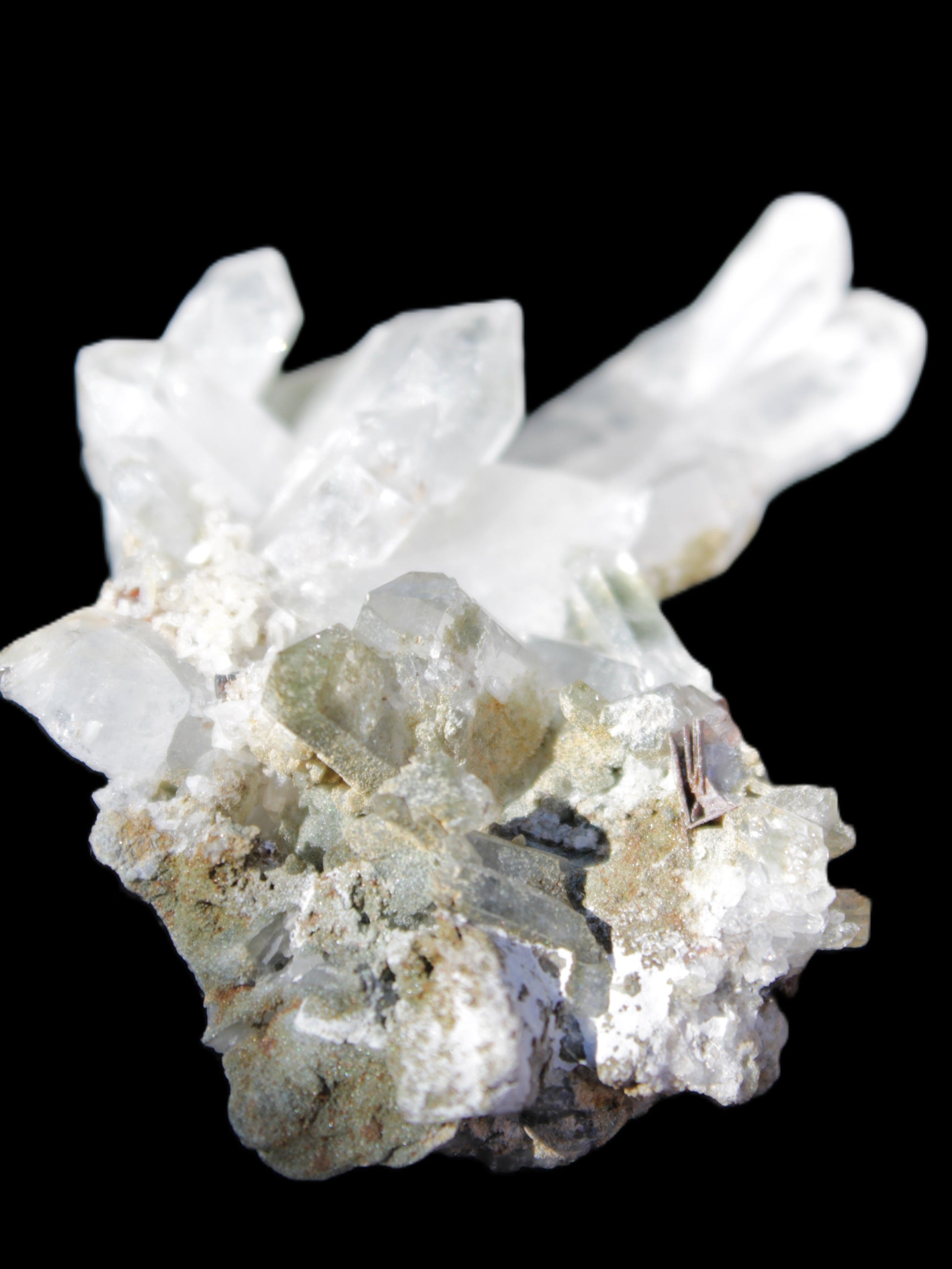 Complex Quartz cluster 60*60*24mm 50g in sunlight - Rocks and Things Store