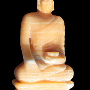 Yellow Calcite hand-carved Buddha statue 170*86*317mm 6300g Rocks and Things Store