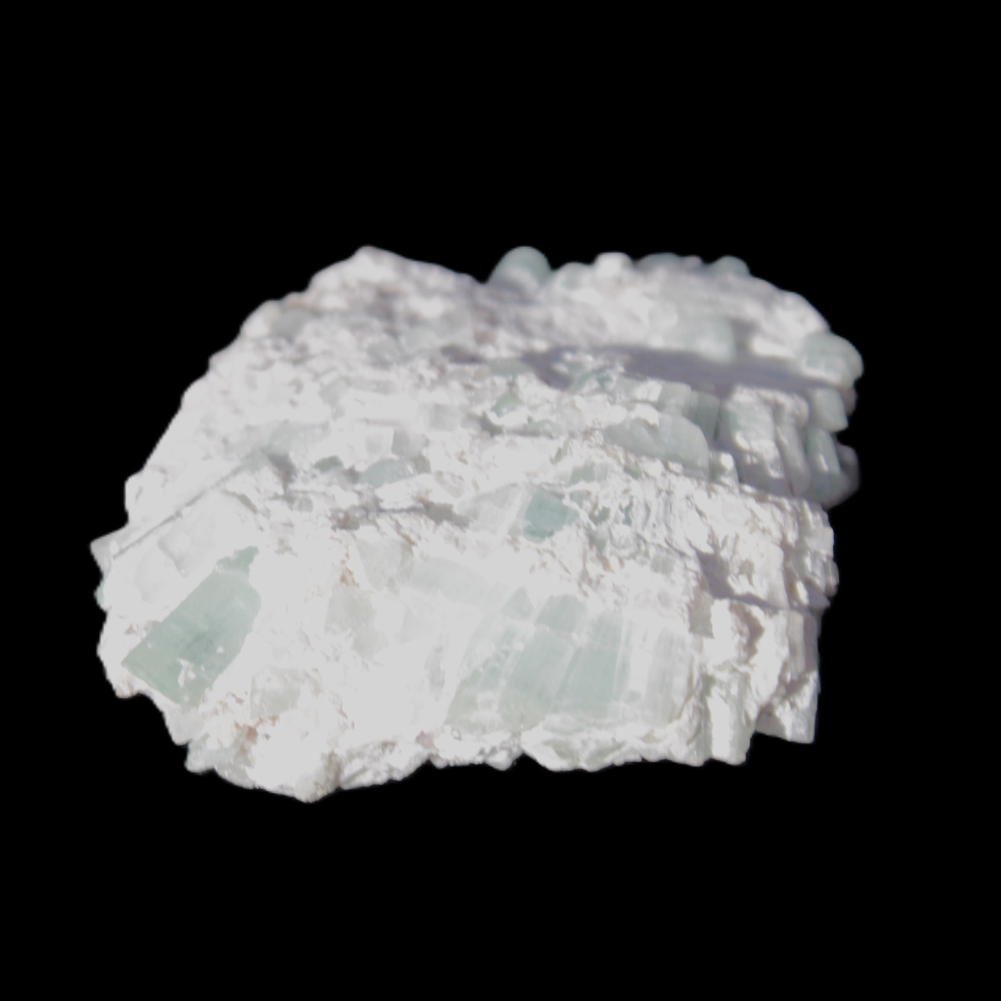 Green Tourmaline cluster 46*41*15mm 142ct 28.5g in sunlight - Rocks and Things Store