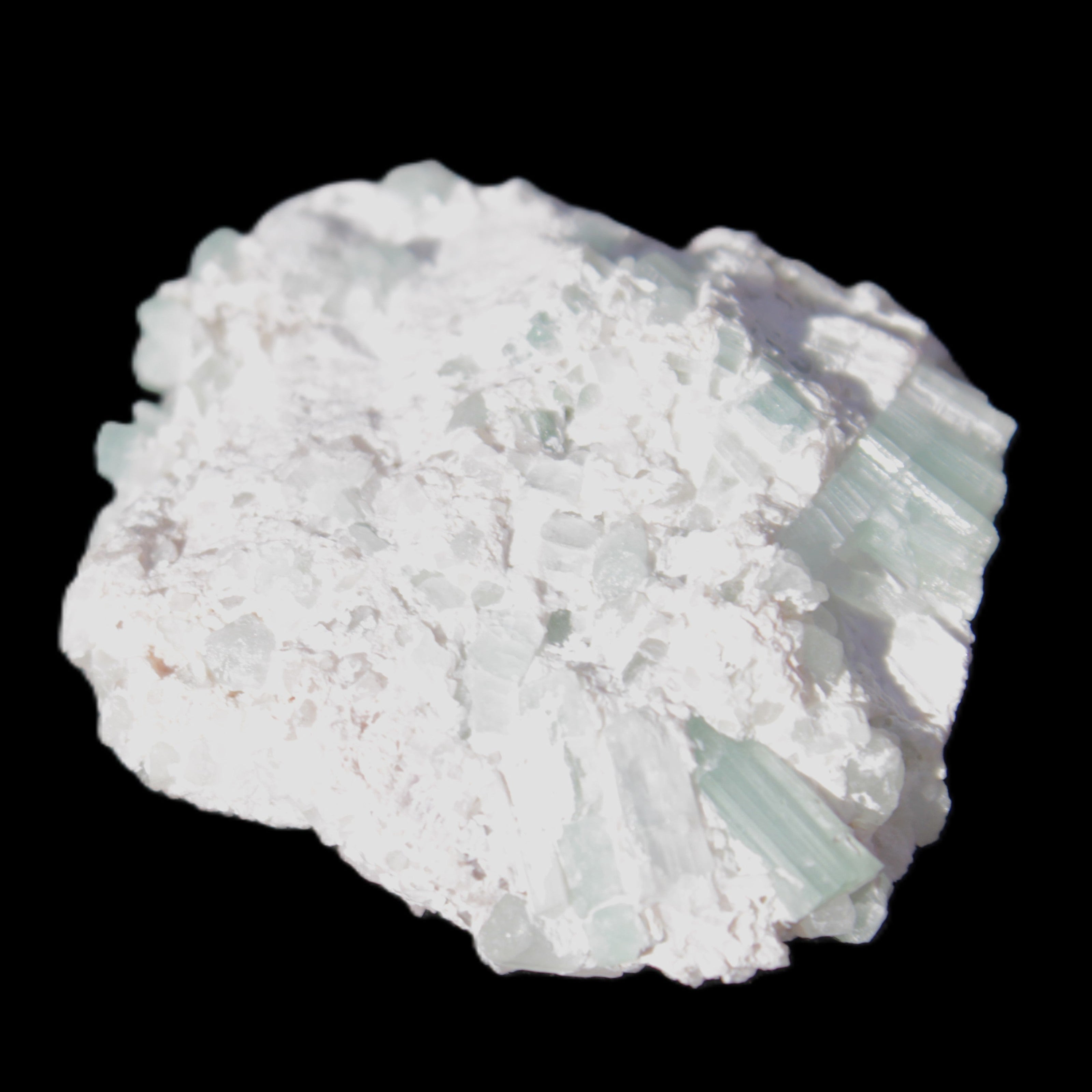 Green Tourmaline cluster 46*41*15mm 142ct 28.5g in sunlight - Rocks and Things Store