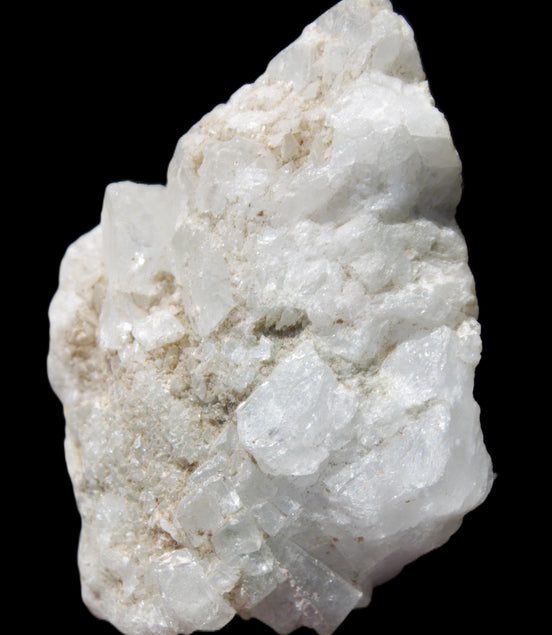 Chaotic Aquamarine cluster with Mica 70*28*46mm 72.1g in sunlight - Rocks and Things Store