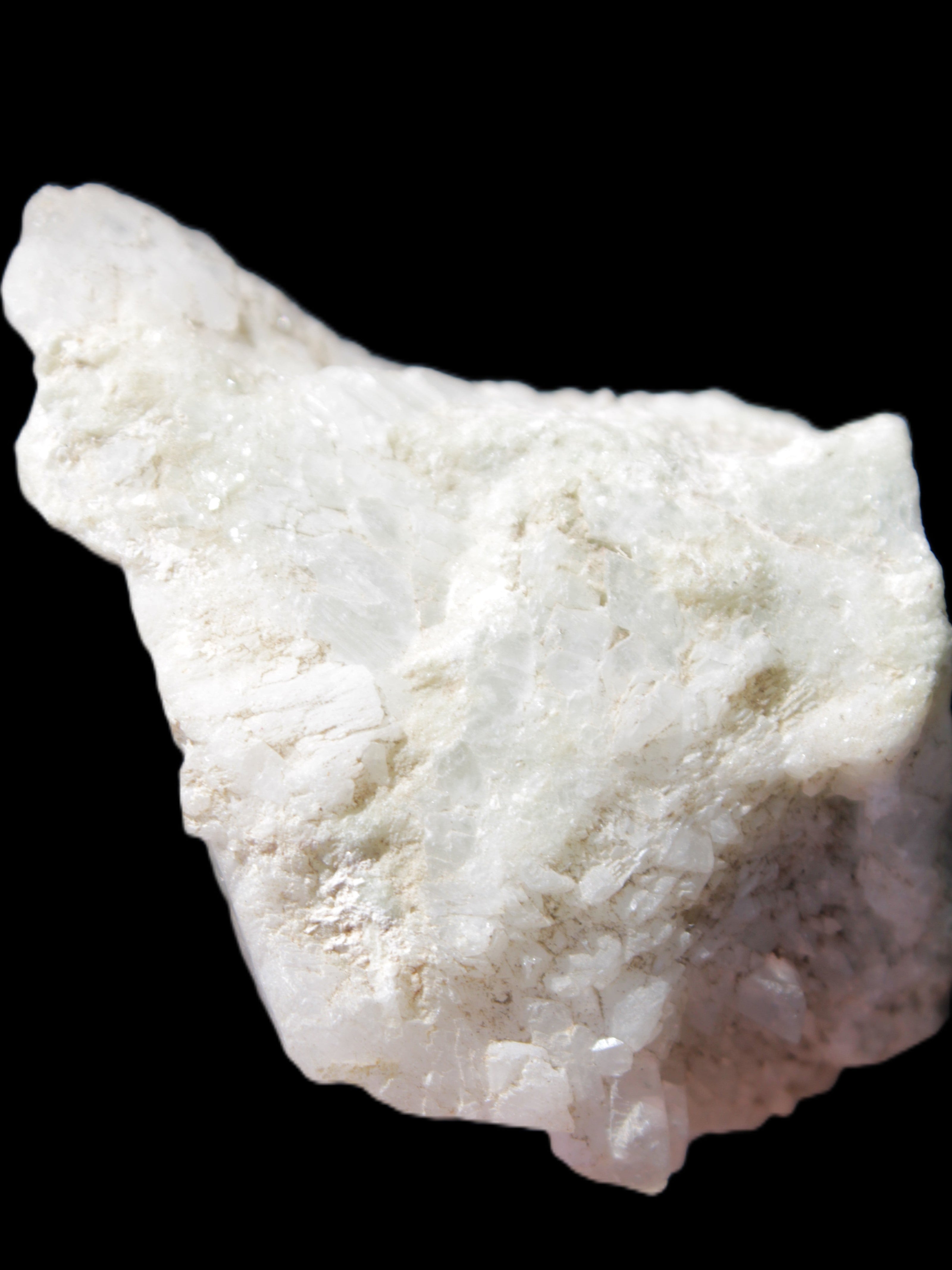 Chaotic Aquamarine cluster with Mica 70*28*46mm 72.1g in sunlight - Rocks and Things Store