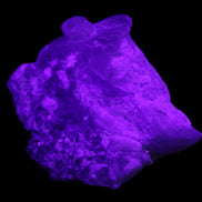 Aquamarine crystal on Quartz and Mica matrix 47*45*29mm 420.5ct 84.1g in UV light - Rocks and Things Store