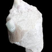 Aquamarine/Morganite crystal on Quartz and Mica matrix 47*45*29mm 420.5ct 84.1g in sunlight - Rocks and Things Store