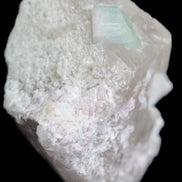 Aquamarine/Morganite crystal on Quartz and Mica matrix 47*45*29mm 420.5ct 84.1g in sunlight - Rocks and Things Store