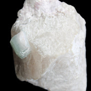 Aquamarine/Morganite crystal on Quartz and Mica matrix 47*45*29mm 420.5ct 84.1g in sunlight - Rocks and Things Store