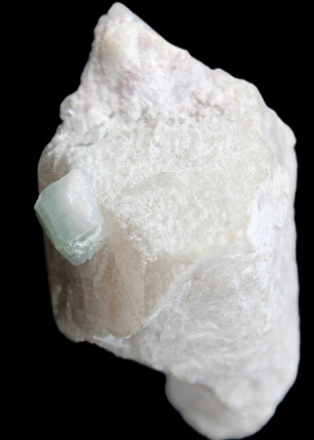 Aquamarine/Morganite crystal on Quartz and Mica matrix 47*45*29mm 420.5ct 84.1g in sunlight - Rocks and Things Store