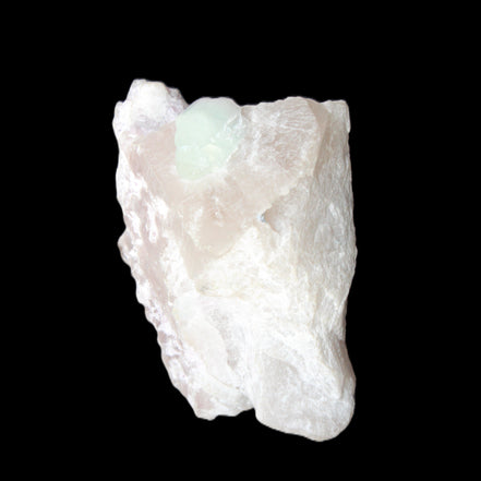 Aquamarine/Morganite crystal on Quartz and Mica matrix 47*45*29mm 420.5ct 84.1g in sunlight - Rocks and Things Store