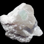 Aquamarine crystal on Quartz and Mica matrix 47*45*29mm 420.5ct 84.1g in sunlight - Rocks and Things Store