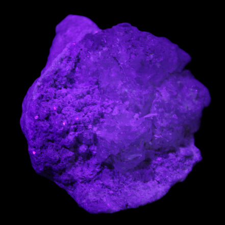 Ice Quartz and Mica cluster 55*50*35mm 84g in UV light - Rocks and Things Store