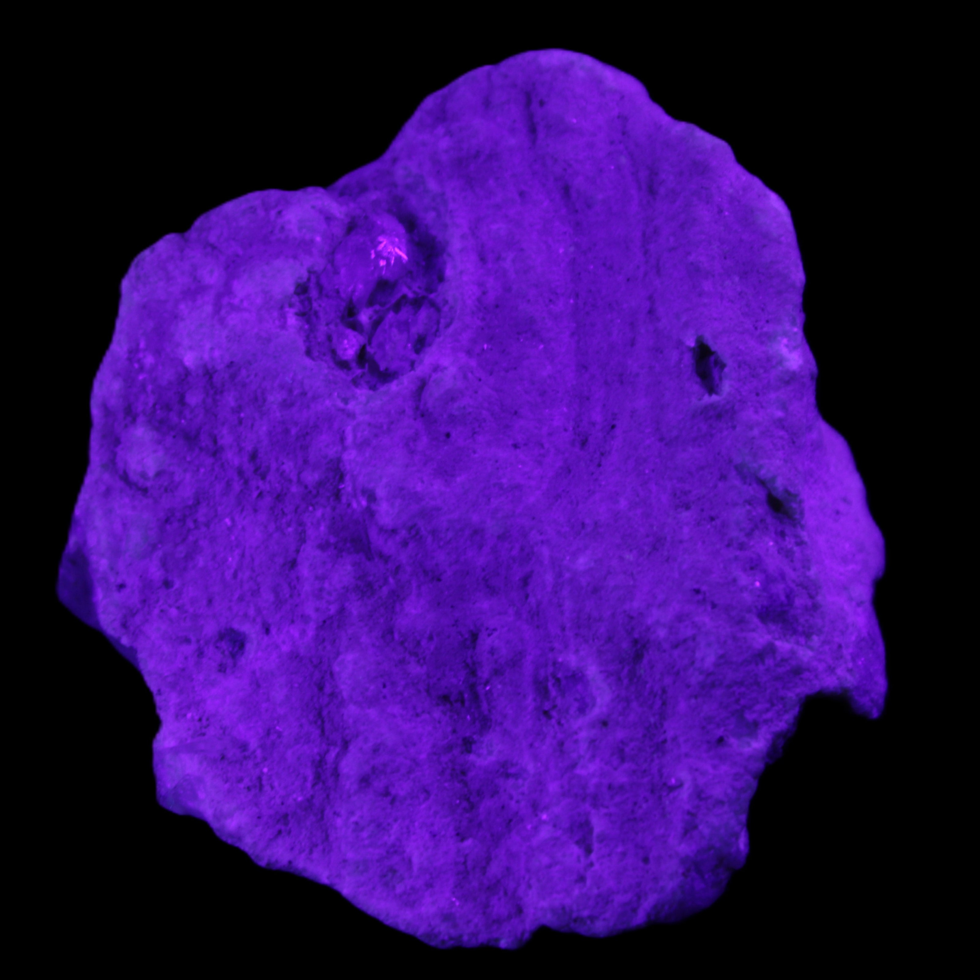 Kunzite, Green Tourmaline and Mica cluster 55*50*35mm 84g in UV light - Rocks and Things Store