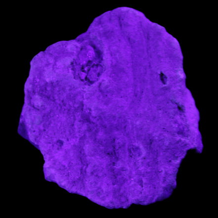 Kunzite, Green Tourmaline and Mica cluster 55*50*35mm 84g in UV light - Rocks and Things Store