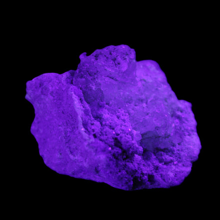 Kunzite, Green Tourmaline and Mica cluster 55*50*35mm 84g in UV light - Rocks and Things Store