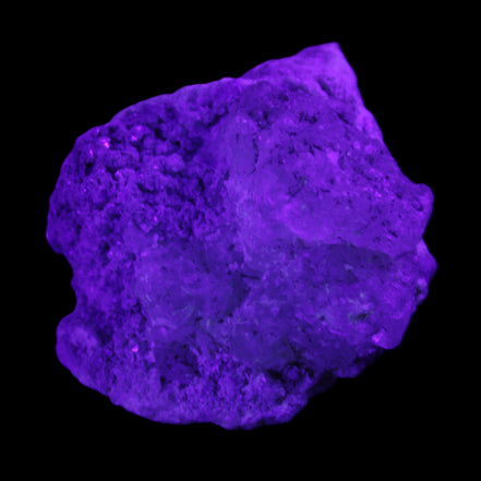 Kunzite, Green Tourmaline and Mica cluster 55*50*35mm 84g in UV light - Rocks and Things Store