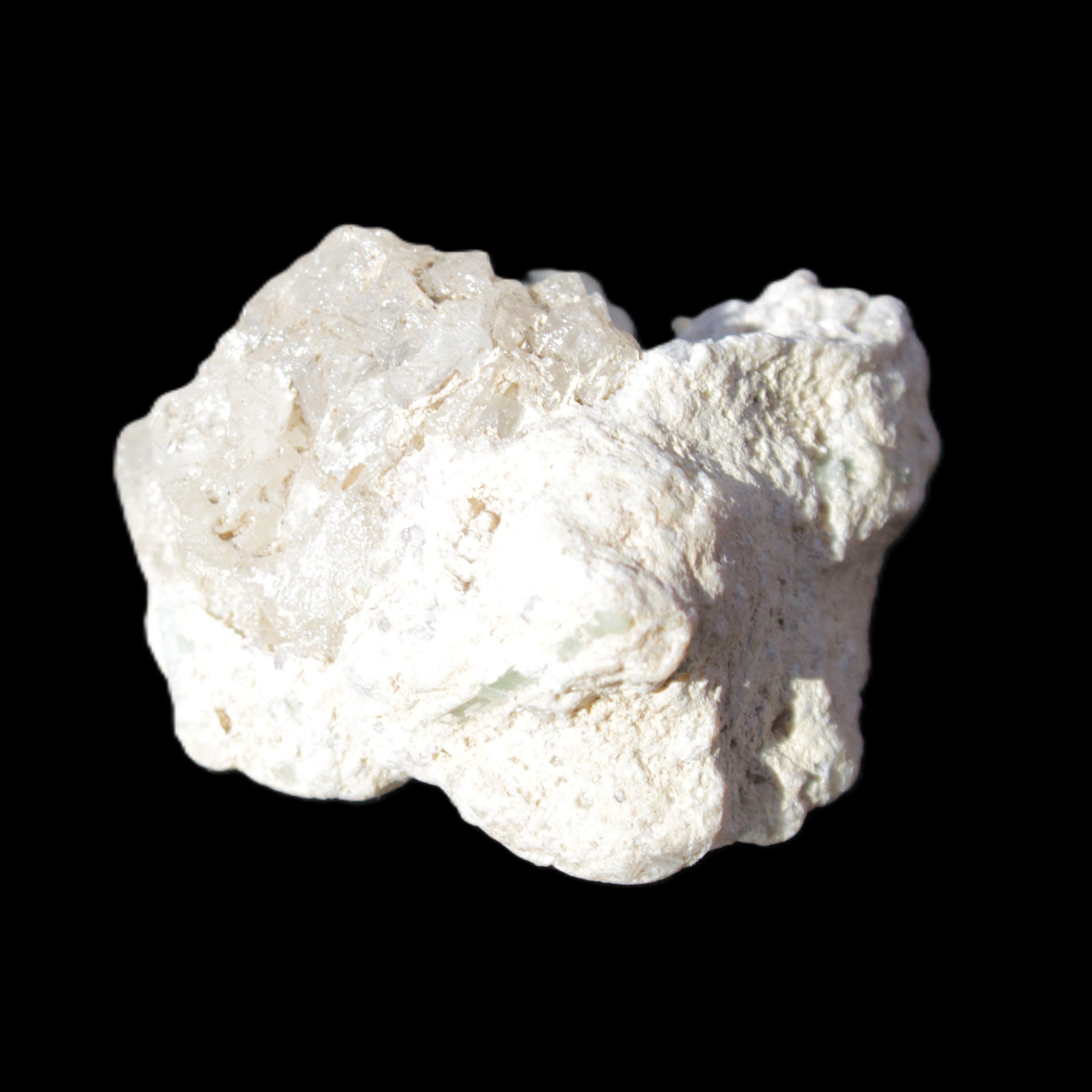 Kunzite, Green Tourmaline and Mica cluster 55*50*35mm 84g in sunlight - Rocks and Things Store