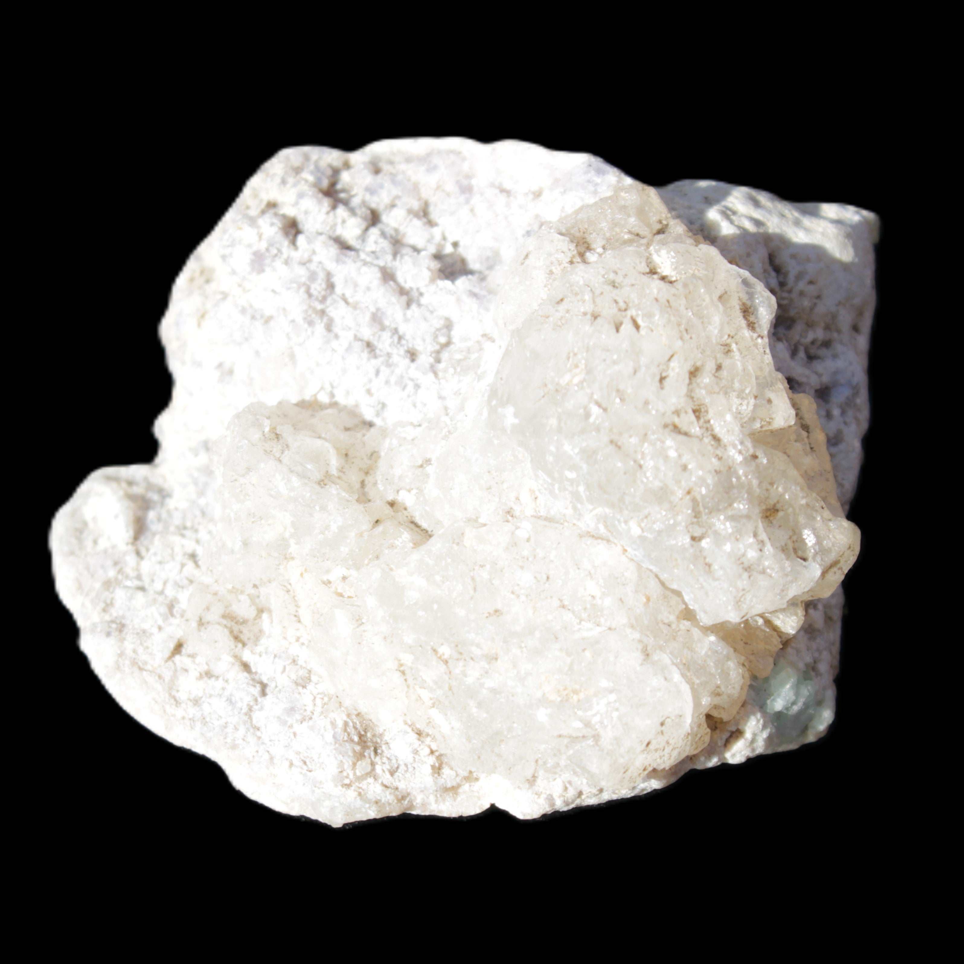 Kunzite, Green Tourmaline and Mica cluster 55*50*35mm 84g in sunlight - Rocks and Things Store