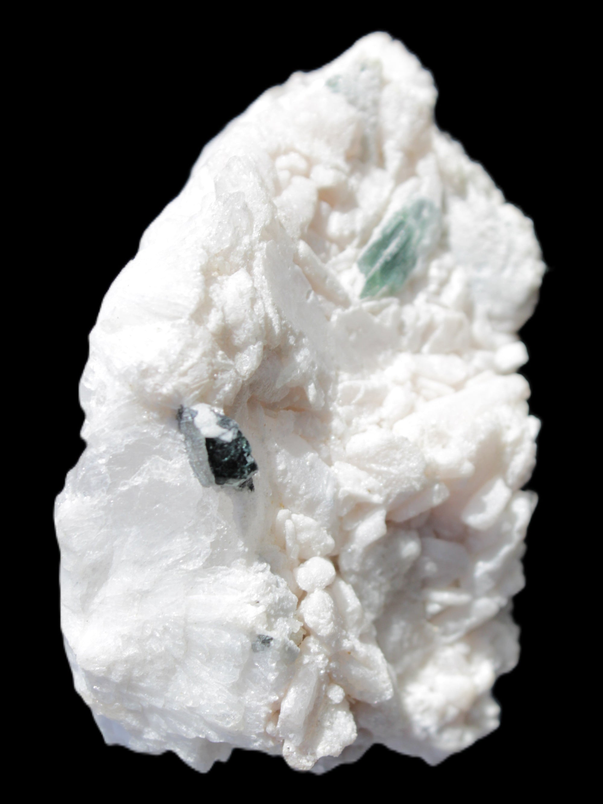 Green & bi-colour Tourmaline cluster on Feldspar, Mica, Quartz matrix 70*62*33mm 163g in sunlight - Rocks and Things Store