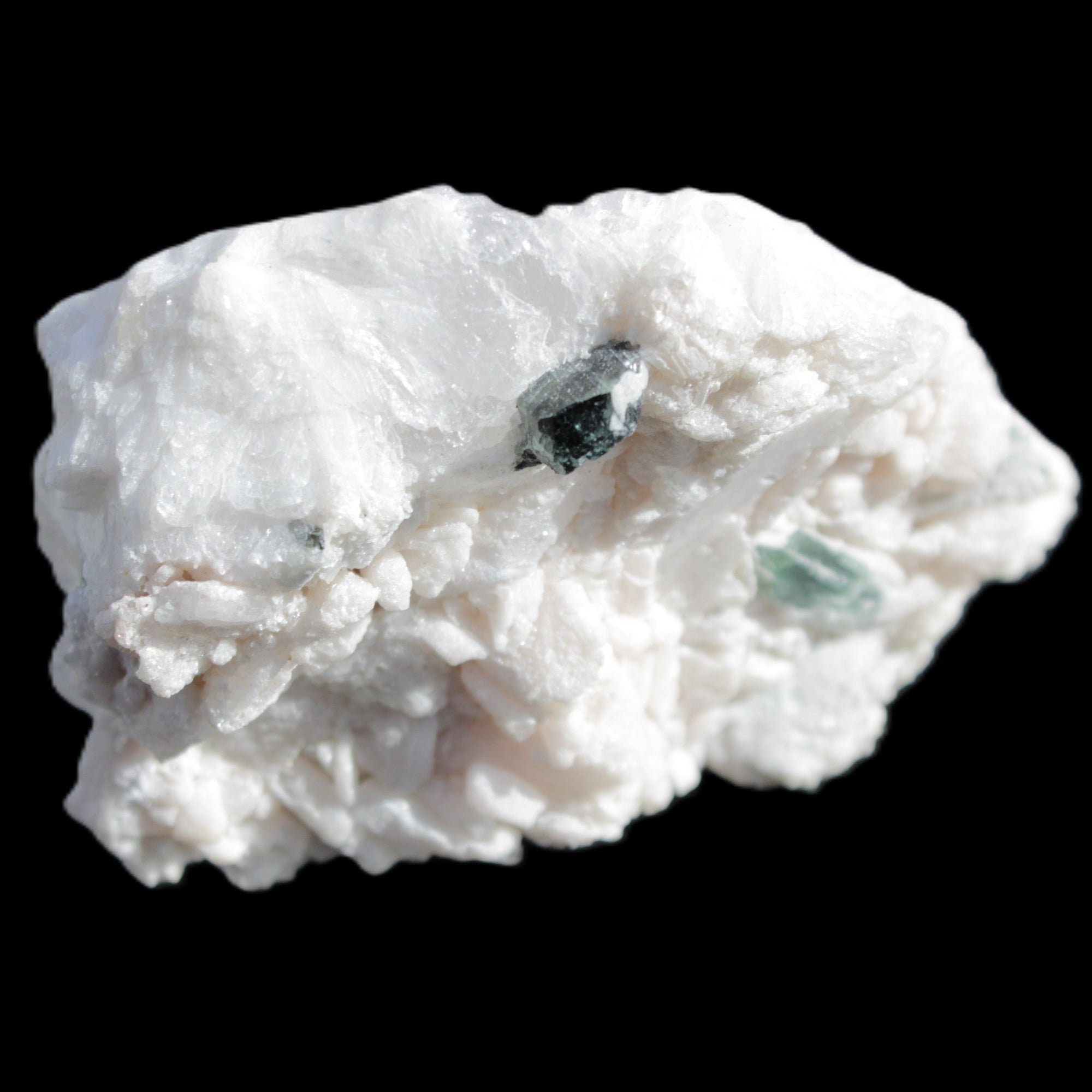 Green & bi-colour Tourmaline cluster on Feldspar, Mica, Quartz matrix 70*62*33mm 163g in sunlight - Rocks and Things Store