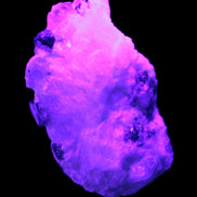 Spessartine Garnet Elbaite Mica Quartz Feldspar matrix 60*30*44mm 329ct 65.8g in UV light - Rocks and Things Store