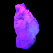 Spessartine Garnet Elbaite Mica Quartz Feldspar matrix 60*30*44mm 329ct 65.8g in UV light - Rocks and Things Store