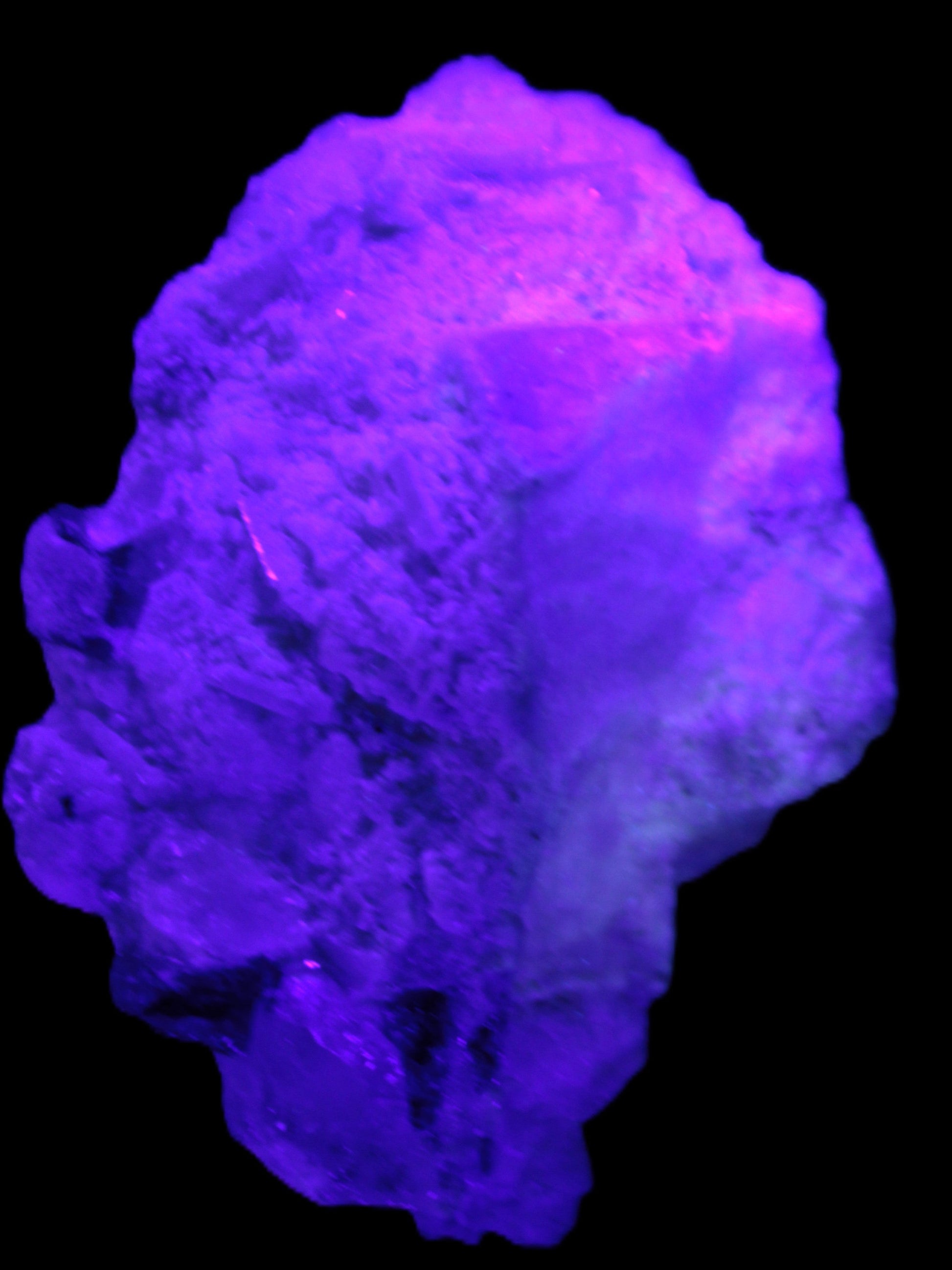 Spessartine Garnet Elbaite Mica Quartz Feldspar matrix 60*30*44mm 329ct 65.8g in UV light - Rocks and Things Store