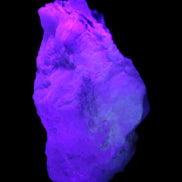 Spessartine Garnet Elbaite Mica Quartz Feldspar matrix 60*30*44mm 329ct 65.8g in UV light - Rocks and Things Store