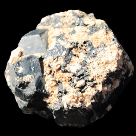 Amazing Black Tourmaline cluster 64*31mm 243.7g in bright sunlight - Rocks and Things Store