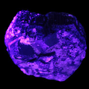 Amazing Black Tourmaline cluster 64*31mm 243.7g in UV light - Rocks and Things Store