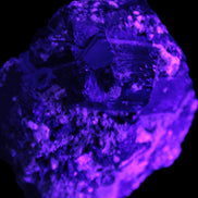 Amazing Black Tourmaline cluster 64*31mm 243.7g in UV light - Rocks and Things Store