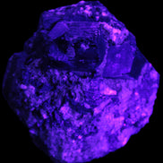 Amazing Black Tourmaline cluster 64*31mm 243.7g in UV light - Rocks and Things Store