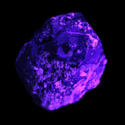 Amazing Black Tourmaline cluster 64*31mm 243.7g in UV light - Rocks and Things Store