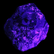 Amazing Black Tourmaline cluster 64*31mm 243.7g in UV light - Rocks and Things Store