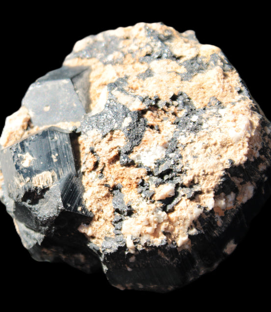 Amazing Black Tourmaline cluster 64*31mm 243.7g in bright sunlight - Rocks and Things Store
