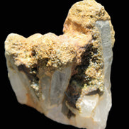 Elestial Clear Quartz crystals with crystal Calcite coating from Afghanistan 179.2g in sunlight - Rocks and Things Store