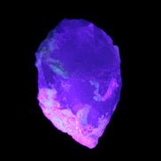 Green and Bi-Colour Pink Tourmaline on Quartz Feldspar 36*26* 54mm 320ct 64g in UV light - Rocks and Things Store